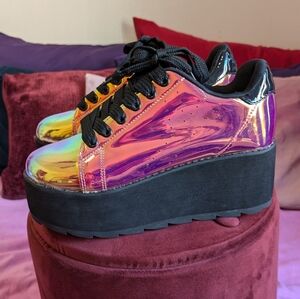 YRU LALA PINK ATLANTIS Platform Sneakers